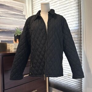 Devonshire Cream - Black Diamond Quilted Ladies Jacket. Size M